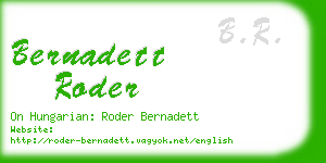 bernadett roder business card